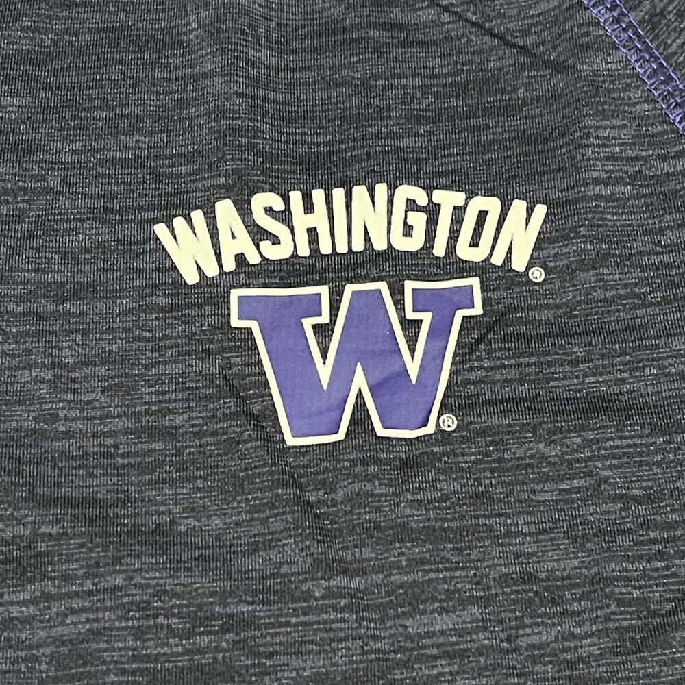 University of Washington Huskies Sweatshirt Womens XL Charcoal Grey 1/4 Zip NCAA - Picture 2 of 8